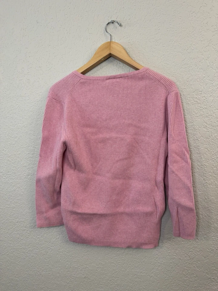 Suéter Pullover Desteñido Glory Auténtico Niñas Rosa Cuello en V Talla XL (16-18) Foto 2 de 4