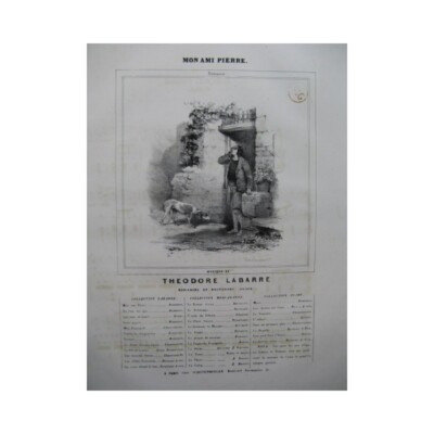 LABARRE Théodore My Friend Pierre Piano Chant ca1830