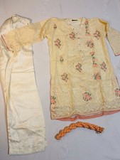 Indian Pakistani 3 Piece Shalwar Kameez Size Large BRAND NEW, Embroidered Suit
