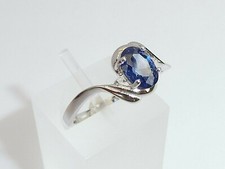 Bague Solitaire Ancienne Cristal De Roche Sur Argent Massif 925 - Taille 50 - Occasion Bon état