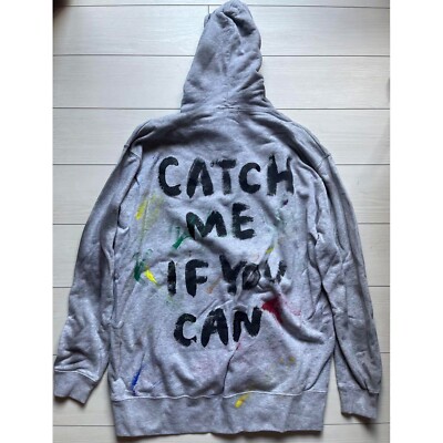 【guernika × Pokémon】Gengar paint hoodie guernika Pokémon Gengar Pullover Hoodie Gray XXL One-of-a-kind