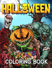 Halloween Coloring Book: Vampires, Skeletons Spooky Pumpkins Horror Adults New