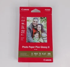 Canon PP-201 Photo Paper Plus Glossy II, 4x6 inch Open Pack 99 Sheets