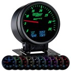 GLowShift 3in1 Black Analog 35 PSI Boost w/ Digital Pyrometer EGT & Temp Gauge