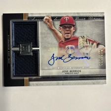 2020 Topps Museum Collection Jose Berrios Dual Patch Auto /199 Twins/Blue Jays