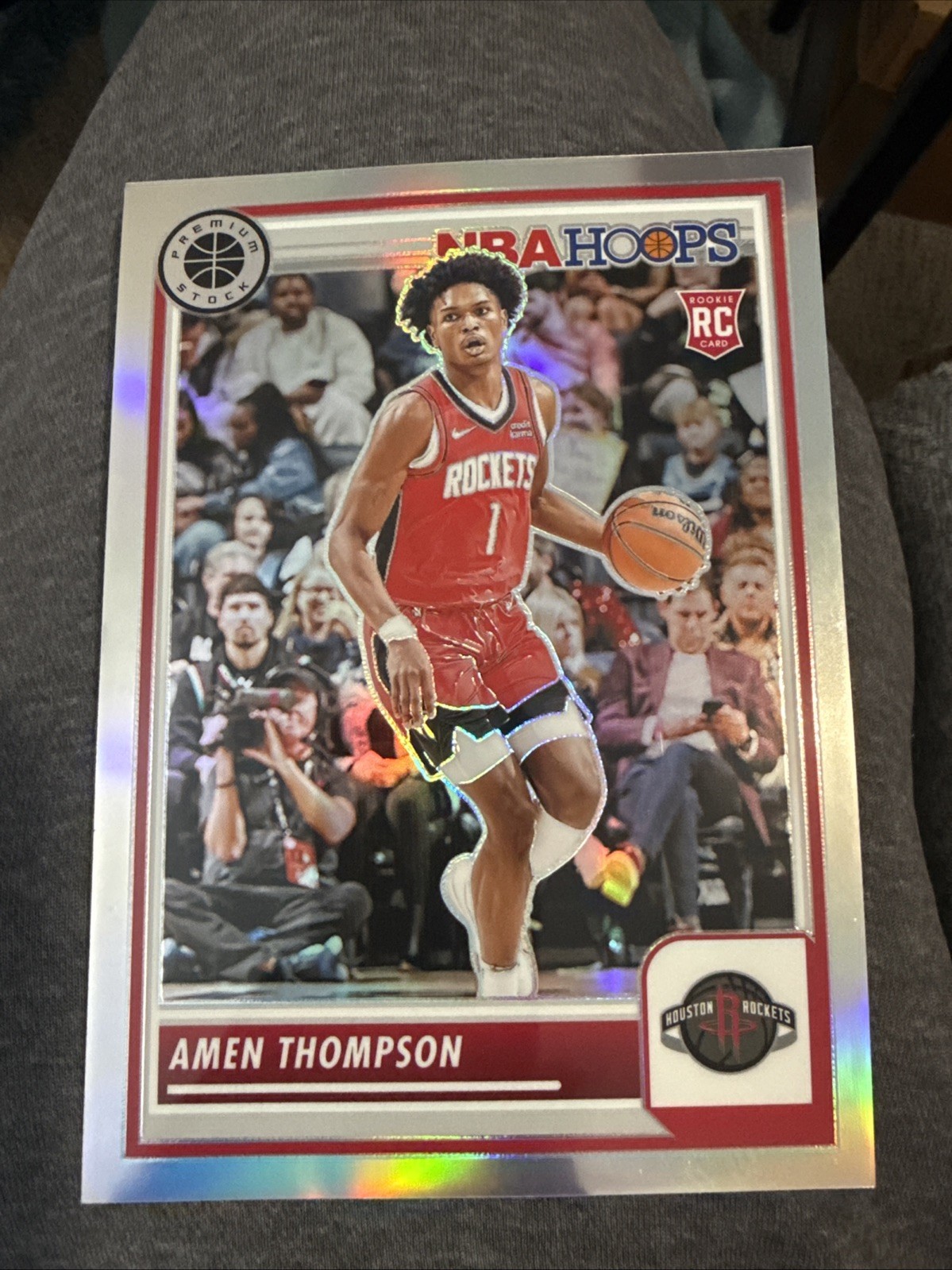 2023-24 NBA Hoops Premium Stock Box Toppers Silver Prizm Amen Thompson Rookie RC