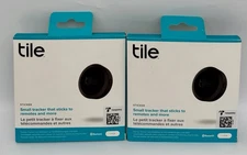 Tile Sticker 2022 Universal Bluetooth Tracker  Black  2 Pack