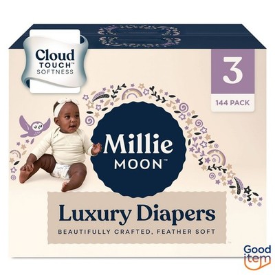 Millie Moon Luxury Disposable Diapers - Size 3 - 144ct: 13 to 24 lbs