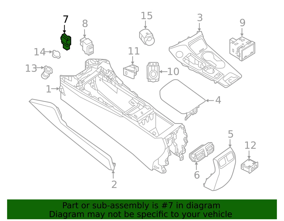 Nissan 2013-2024 genuino - Interruptor 25170-1LA0C Foto 3 de 3