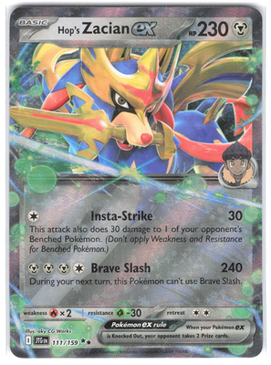Hop's Zacian ex 111/159 Sv09: Journey Together Holo Pokemon TCG | eBay
