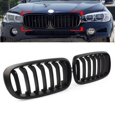Matte Front Bumper Kidney Grille Single Slat Grill For Bmw X5 F15 2013-2017
