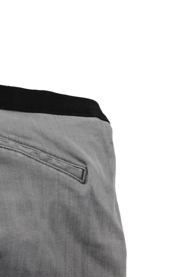 Pantalones de mezclilla Helmut Lang para mujer de algodón con pierna ajustada cintura elástica sin cordones gris talla 24 Foto 4 de 4