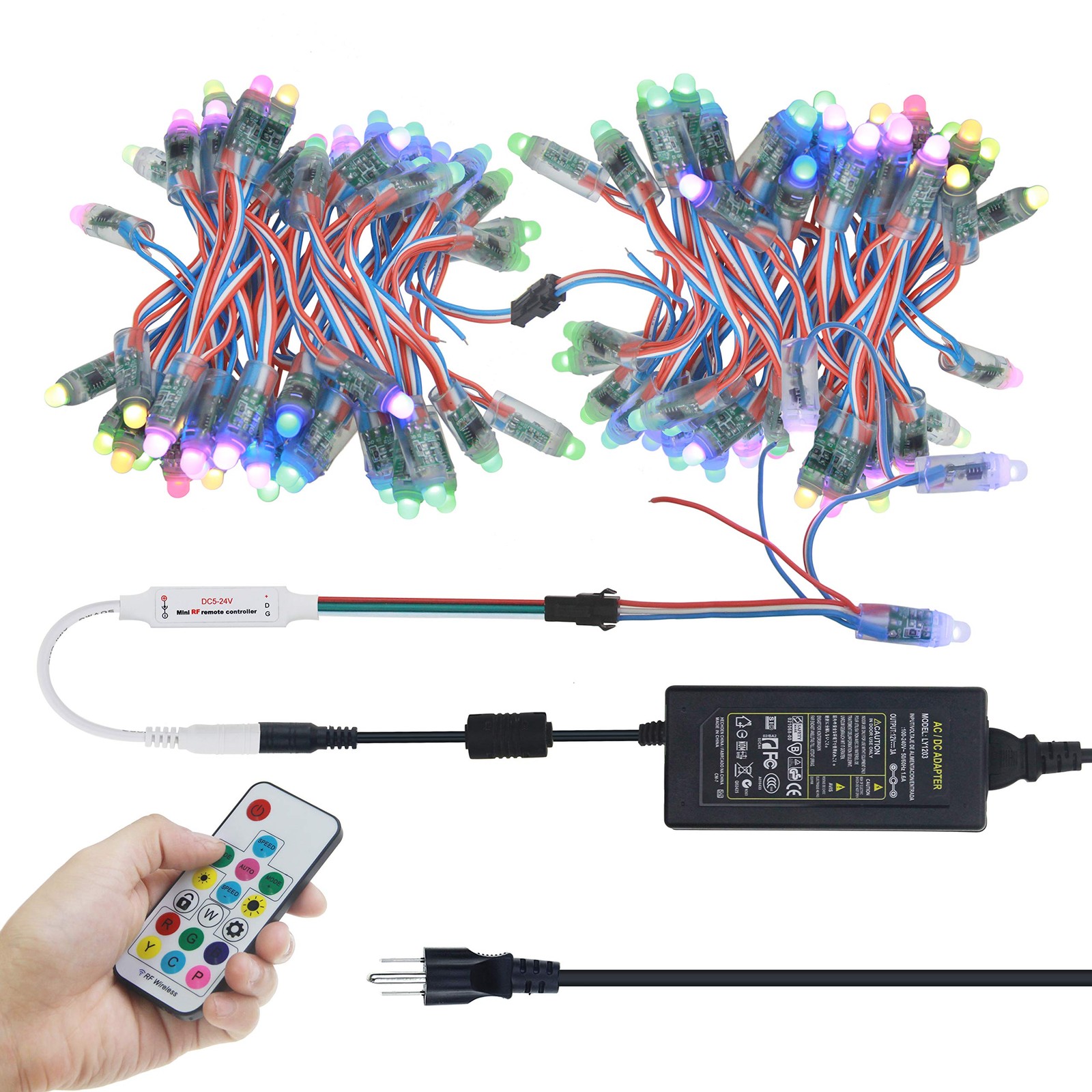ALITOVE WS2811 12V Addressable LED Pixel String Light, RGB (