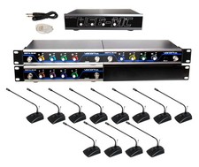VocoPro USBCONFERENCE12 12-Channel Wireless Microphone and Transmitters/USB...