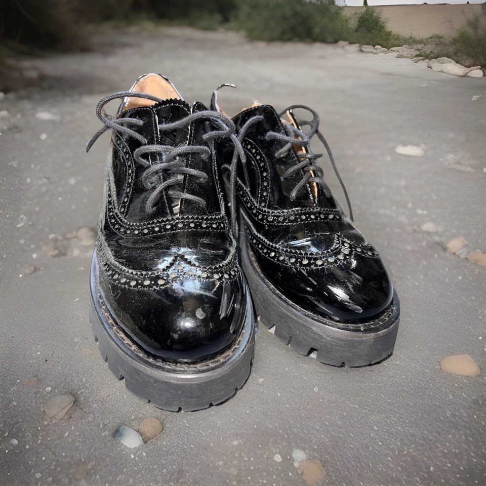 Steve Madden Oxford, black shoes Size 9 - Image 2 of 4