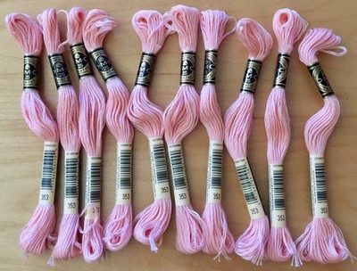 DMC Embroidery Floss Color 353 Peach - Lot of 10 Skeins