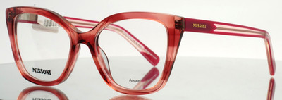MISSONI MIS0184 573 Red Horn Womens Cat Eye Full Rim Eyeglasses 51-17-145 B:43