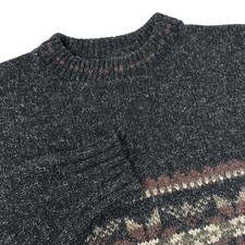 ALPS MOUNTAINEERING Vintage Black Wool Blend Pullover Sweater Jumper FLAW XL