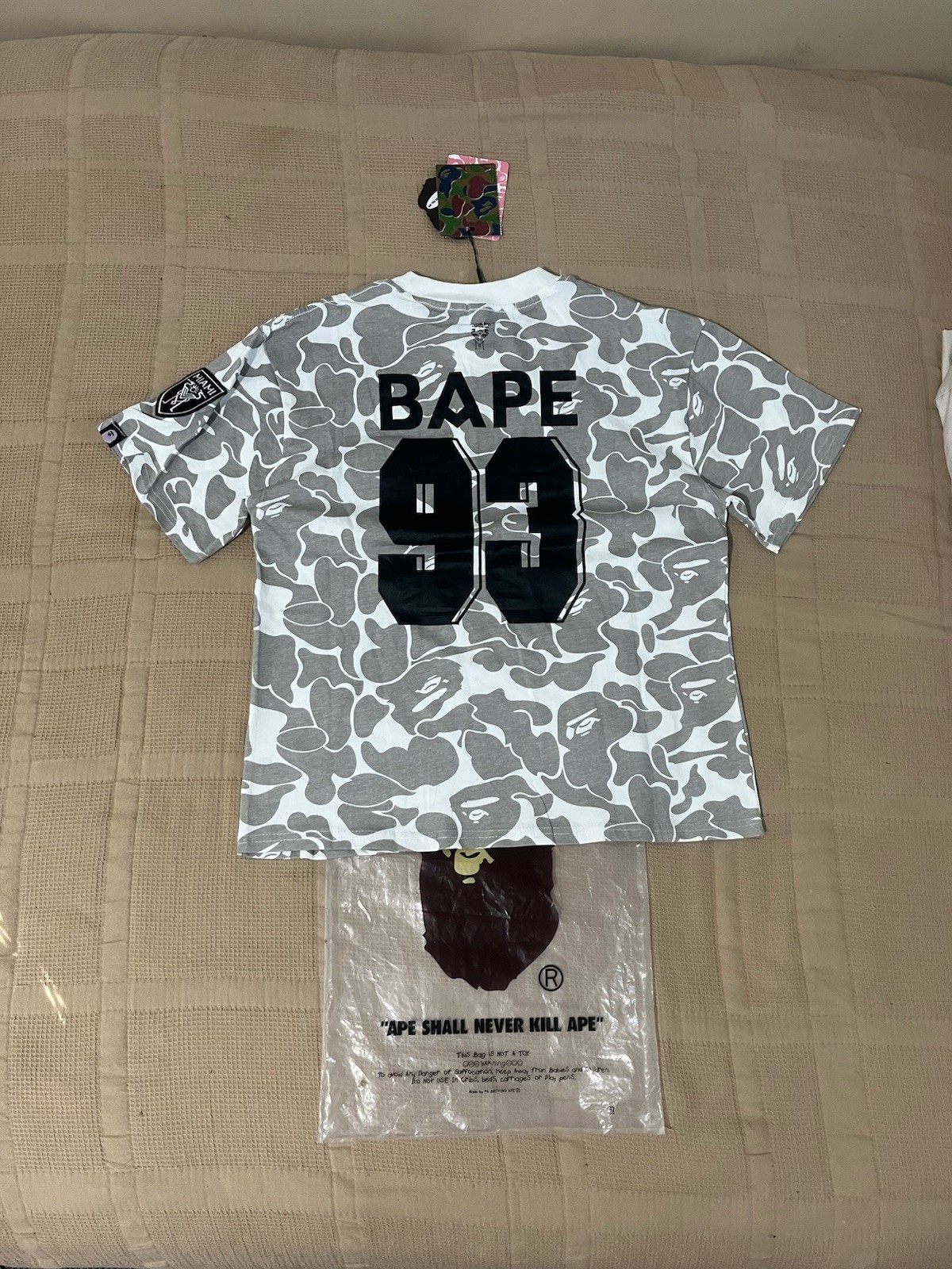 A Bathing Ape x Inter Miami Short Sleeve Soccer Jersey & Shorts Set Gray thumbnail 5