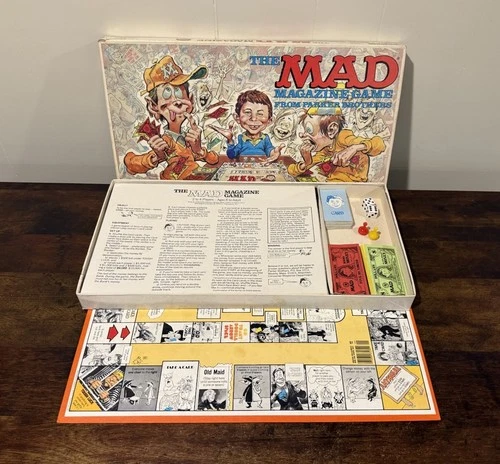 Vintage 1979 The Mad Magazine Board Game By Parker Brothers Incomplete