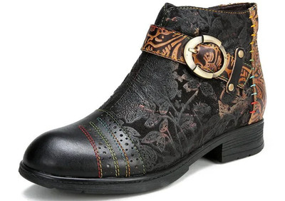 Socofy Ethnic Style Bootie US 11/EU 42