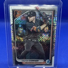Topps 2024 Bowman Chrome Colton Cowser Mojo Refractor Rookie Card #31 Orioles