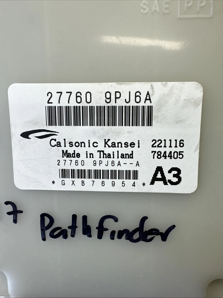 Nissan Pathfinder 2017 módulo de control de temperatura 27760 9PJ6A probado por equipos originales Foto 2 de 4