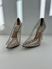 Steve Madden Silver Spike Clear Pointed Toe Stiletto Pumps for Women