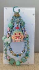 Handmade Bag/Phone Charm with Colorful Beads and authentic figure