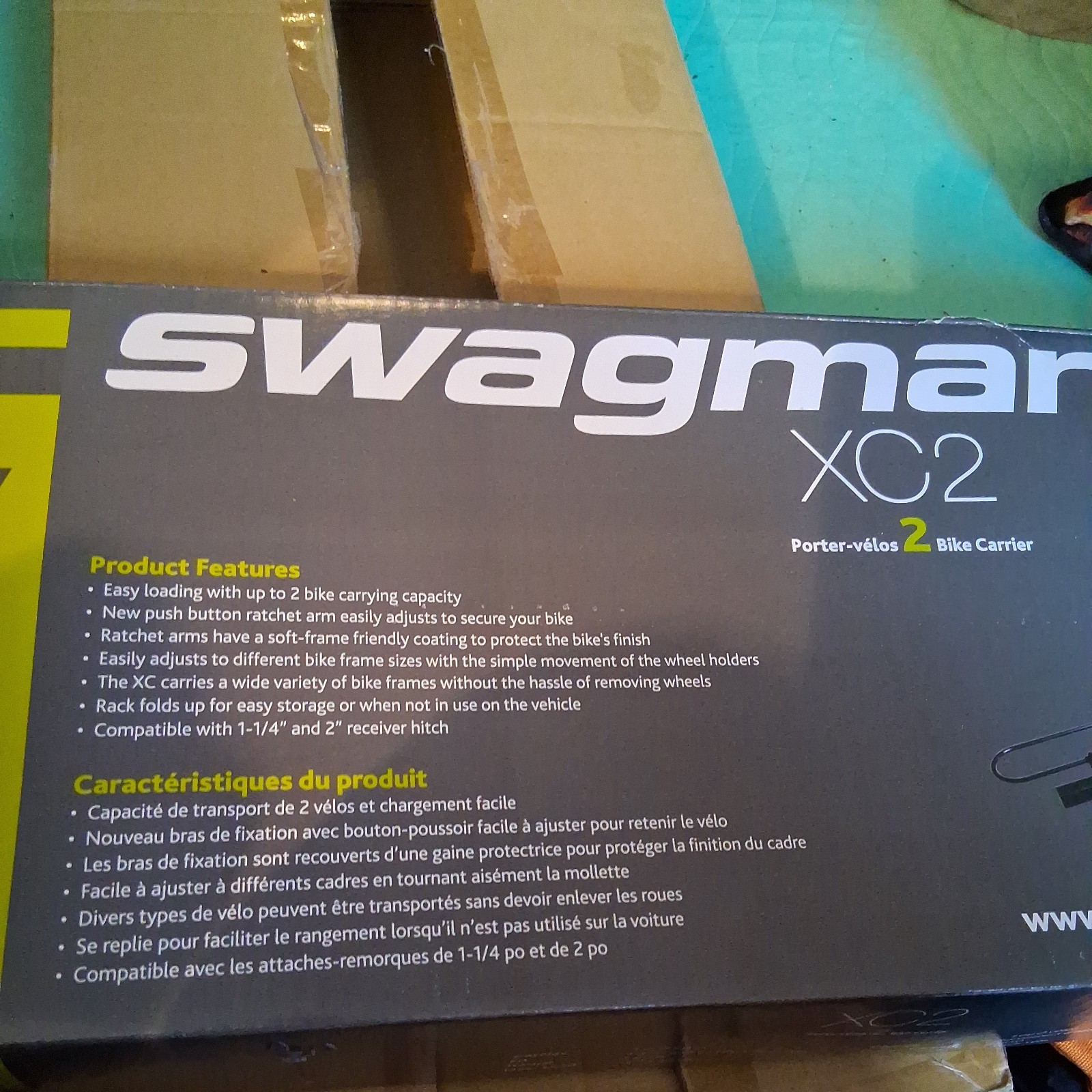 Swagman 64650 XC2 RV Platform Hitch Rack - 2 Bike Carrier