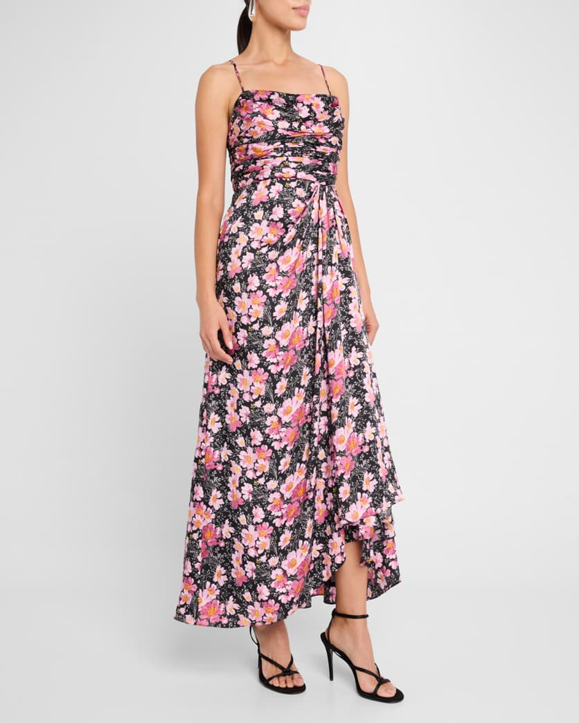 cosmo asymmetrical dress Cinq a Sept Kasia Flower Maxi MSRP $495 UK SIZE:16 Empire A-Line Wedding Dresses: A Buckle dress 59 CARE Hand Wash