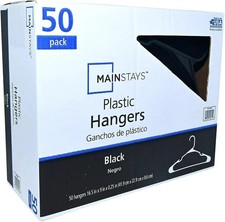 Mainstays Plastic Clothes Hangers - 50 Pack, Lightweight Durable