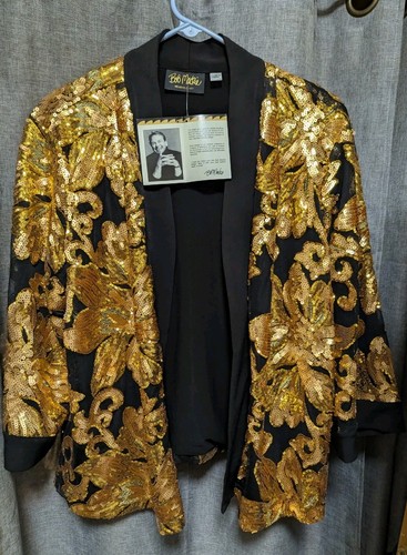 bob mackie Vintage Sequin Wearable Art Jacket 1X With Tags  - Bild 1 von 9