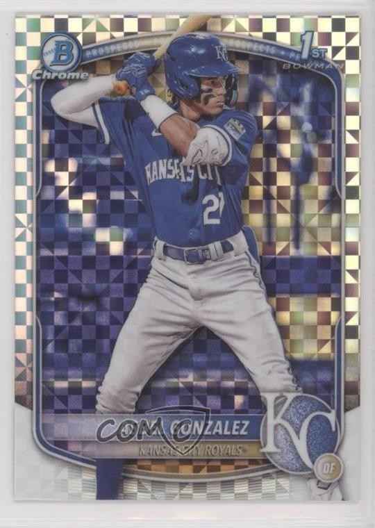 2025 Bowman Chrome Prospects X-Fractor Asbel Gonzalez #BCP-4 rw9
