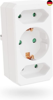 Greate 3fach Mehrfachstecker für Steckdose bis Max. 3500W - 