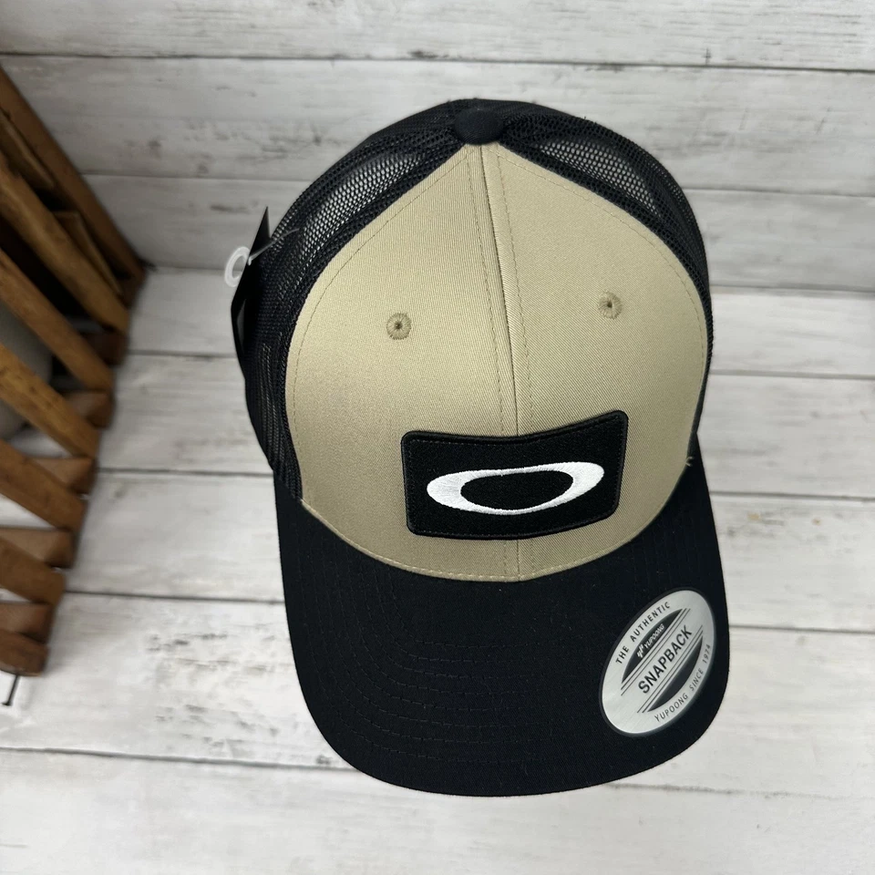 Sombrero de camionero Oakley O Original para hombre centeno/negro Snapback nuevo con etiquetas Foto 3 de 4
