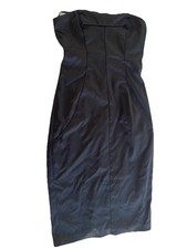 Express Design Studio Black Sheath Dress Strapless Knee Length Zip Closure Women