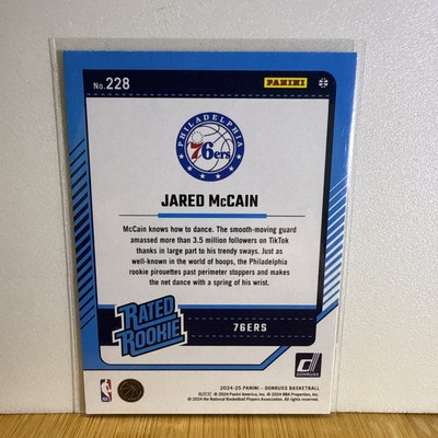 2024-25 Panini Donruss JARED McCAIN #228 RC Rated Rookie Holo