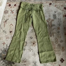 Vintage EcoLution 100% Hemp Pants Women’s Size Small Green, LowRise Bootcut