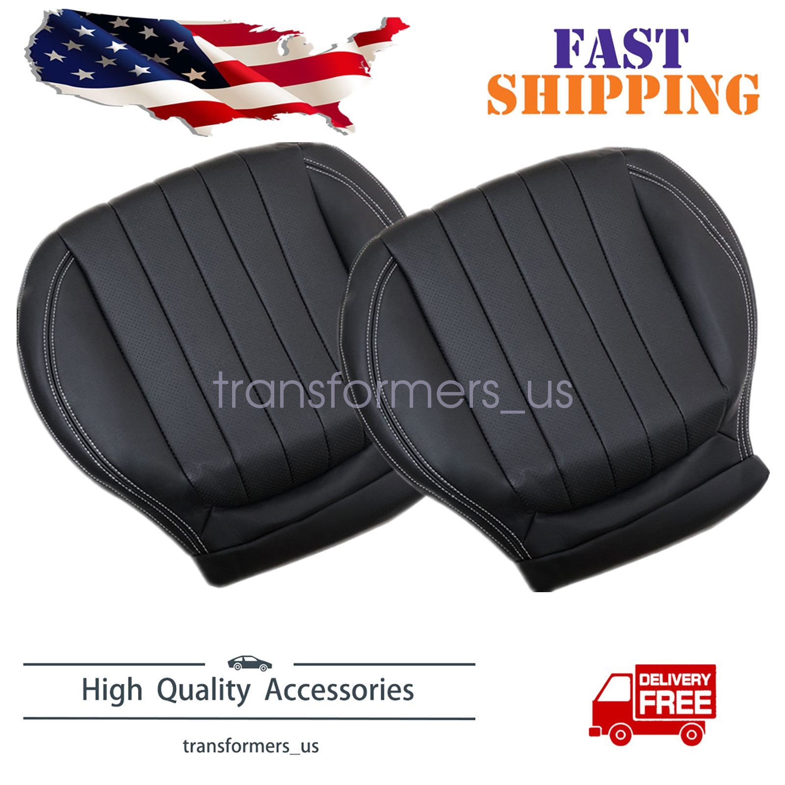For 2017-2020 Mercedes Benz E300 E350 Driver / Passenger Bottom Seat Cover Blk