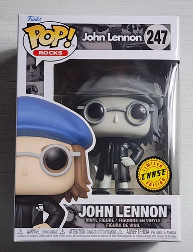 John Lennon Chase 247 Black and White Funko Pop Rocks Vinyl