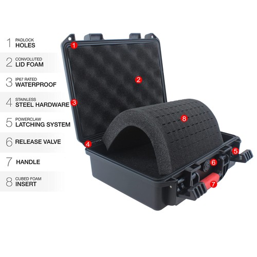 Weatherproof/Shockproof IP67 Carrying Hard Case with Customizable Foam for Pi... - Picture 2 of 7