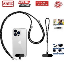 Phone Lanyard 2 Pcs-1 Pcs Adjustable Neck Strap, 1 Pcs Wrist Strap, 2 Pads, U...
