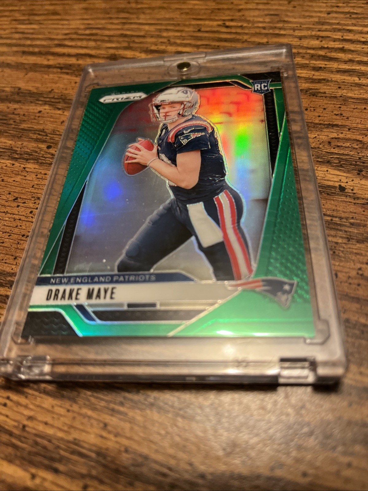 2024 Panini Prizm - Rookies Drake Maye #329 Green Prizm (RC)