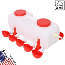 Automatic Chicken Waterer w/ 10 Drinking Cup Water Dispenser for Chickens Ducks