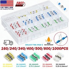 1000PCS Waterproof Solder Stick Seal Sleeve Heat Shrink Butt Wire Connectors Kit