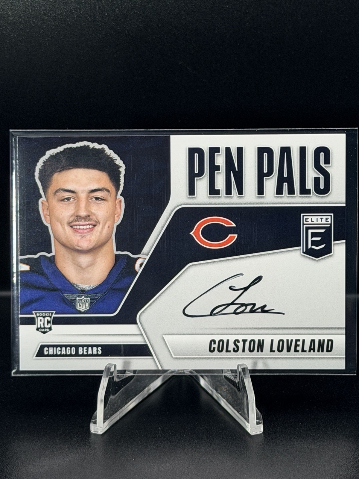 2025 Donruss Elite Colston Loveland RC Pen Pals On Card Rookie Auto Bears