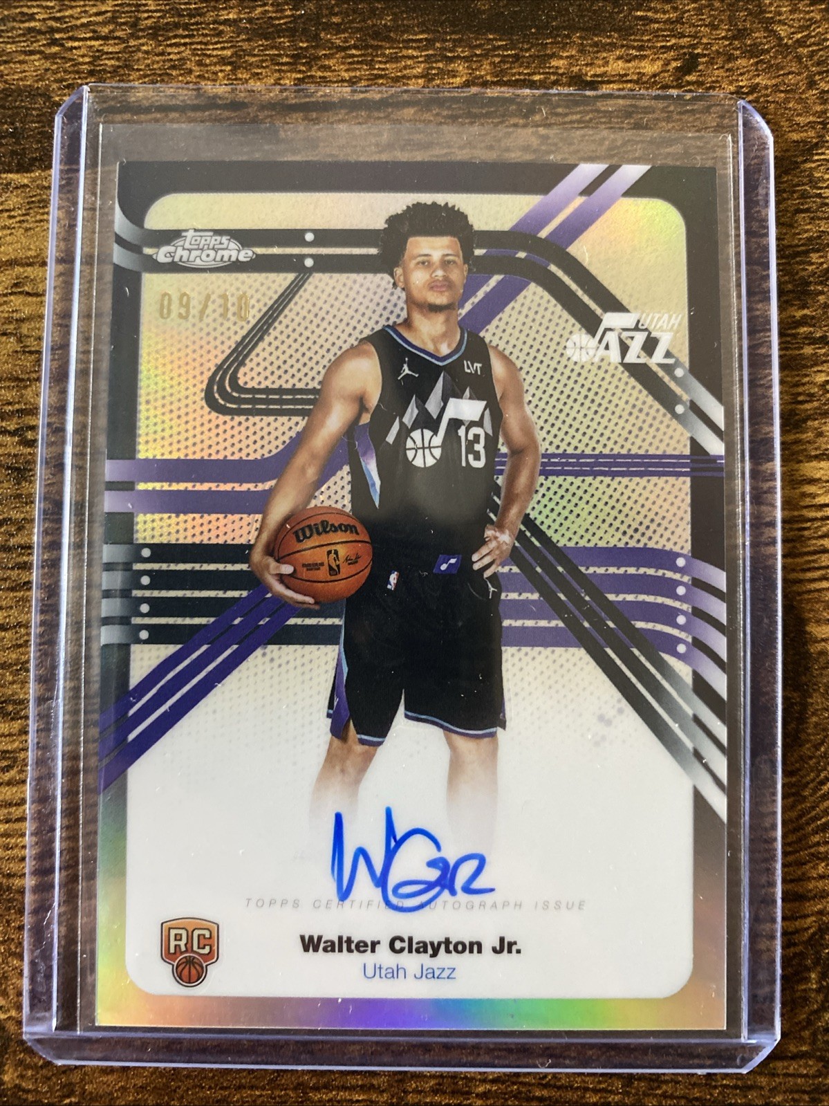 2025 Topps Chrome Next Stop Signatures Walter Clayton Jr. Black /10