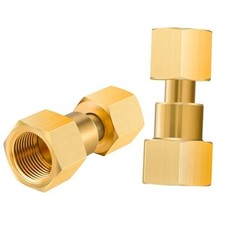 2 Pack Brass CGA-320 to CGA-580 Tank Adapter, Welding Gas 2 Pack Adapter