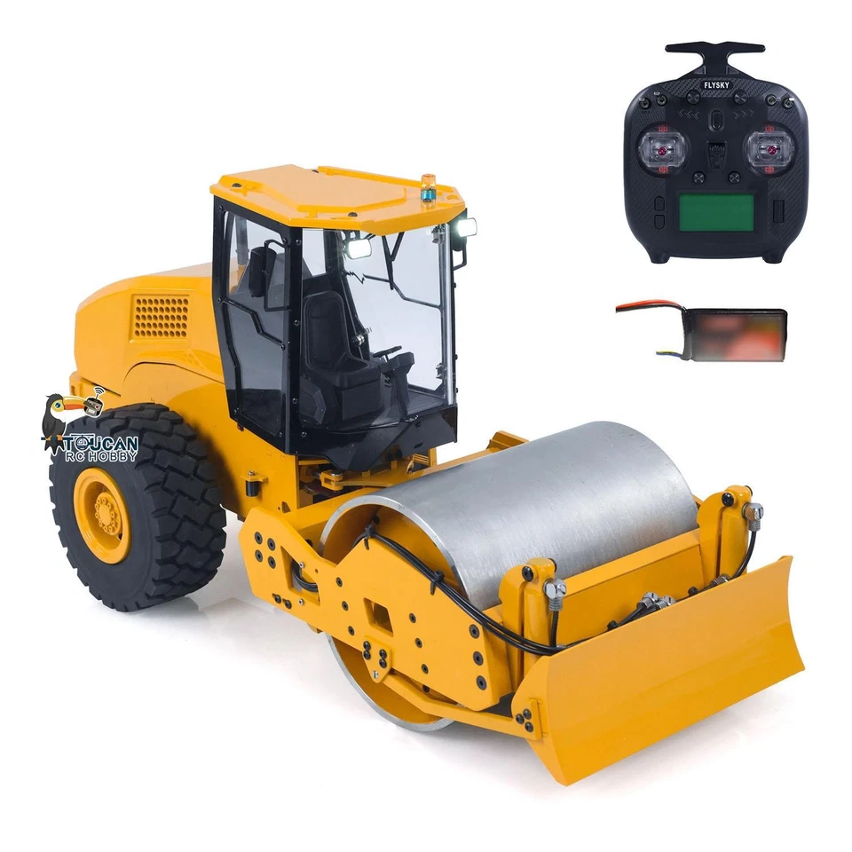 CS11 1/12 Scale Metal Hydraulic RC Road Roller Car Ready to Run RTR Front Blade - Image 2 of 4